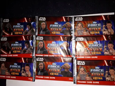 Produktbild von * STAR WARS FORCE ATTAX set of 9 packs, 45 cards
