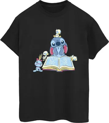 Produktbild von Disney - "Reading Reading A Book" T-Shirt für Damen BI30078 (S) (Schwarz)