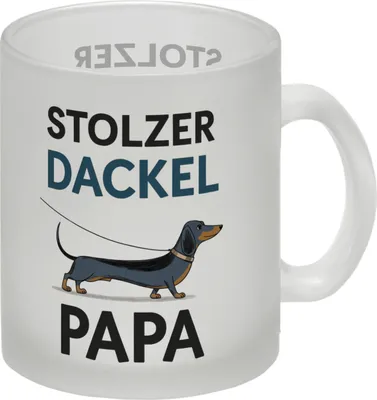 Produktbild von Stolzer Dackel Papa Glas Tasse