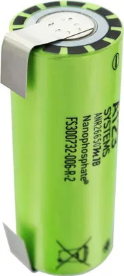 Produktbild von Lithium Werks ANR26650M1B 2500mAh 3,3V LiFePo4 Akku mit Lötfahnen in U-Form