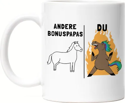 Produktbild von Andere Bonuspapas Du Tasse bester Vater Papa Stiefvater Pferd Lustig Geburtstag Vatertag Bonuspapa Geschenk