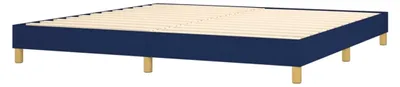Produktbild von Boxspringbett mit Matratze Blau 200x200 cm Stoff Polsterbett