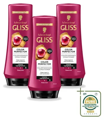 Obrázek produktu pro 3x Schwarzkopf Gliss Hair Repair, kondicionér pro barevně ošetřené vlasy, chrání barvu a dodává lesk, objem 200 ml - balení, 3 kusy