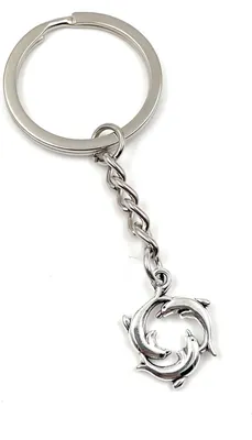 Produktbild von Onwomania Schlüsselanhänger - "Delfin Wal Walfisch" - Metall Glücksbringer ideal als Geschenk z.B. für den besten Freund, die beste Freundin, Mama