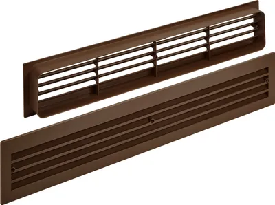 Produktbild von Lüftungsgitter BRISE 457 x 92 x 17 mm braun doppelseitig durchblicksicher Schlitzlochung Belüftungsgitter Türgitter Schlitzgitter von SO-TECH