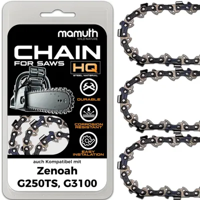 Produktbild von 3x Sägekette Kettensäge 40cm 1,3mm 3/8" 56 TG für Zenoah G250TS, G3100