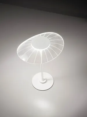 Produktbild von LED Tischleuchte Metall dimmbar 36,5 cm Weiß rund 3000 K 1100 lm Modern Nachttischlampe