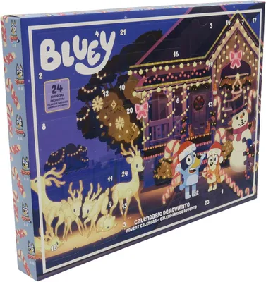 Obrázok produktu pre Vianočný kalendár Bluey – 24 prekvapení – Darček pre deti – Aktivity a hračky – Vianoce pre deti