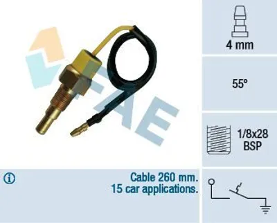 Produktbild von FAE Temperaturschalter Kühlmittelwarnlampe 35790 für OPEL Corsa B Schrägheck (S93)