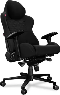 Zdjęcie produktu dla Krzesło biurowe YUMISU 2050 Magnetic Black Tkanina, Fotel gamingowy materiałowy, czarny, pikowany, poduszki magnetyczne