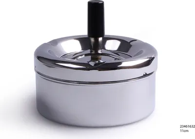 Produktbild von HIT Trading 23461632 Druckaschenbecher, Ø 11 cm, chrome
