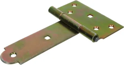 Produktbild von NAJDER T-Scharnier 100 mm Kreuzgehänge 2 Stück Torscharnier Gartentor Gartentorfalle Schwenkscharnier verzinkte gelb (100 mm)