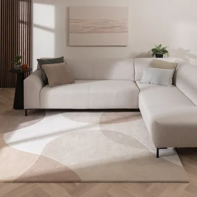 Zdjęcie produktu dla Volero - Dywan wełniany Abstrakcja - Clarice Kremowy/Beżowy - 200x290cm