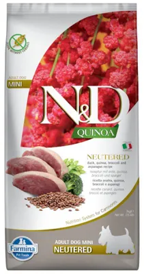 Zdjęcie produktu dla Farmina Pet Food N&D Quinoa, Dorosły, Mini (5 - 10 kg), Kaczka, 7 kg