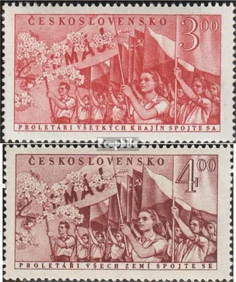 Produktbild von Briefmarken Tschechoslowakei 1952 Mi 727-728 (kompl.Ausg.) postfrisch Arbeit