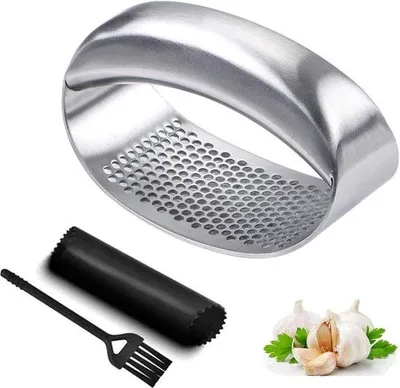 Immagine prodotto di Schiaccia-aglio argentato in acciaio inossidabile per la cucina