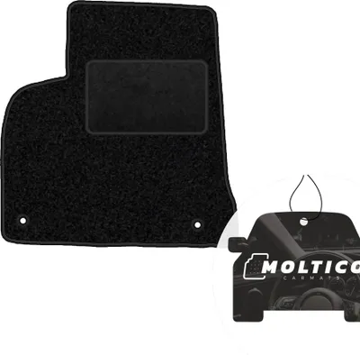Produktbild von moto-MOLTICO Fahrer Fußmatte Auto Velours Fahrerseite Autoteppiche Schwarz Fahrermatte 1-teilig passend für Peugeot 3008 2009-2016