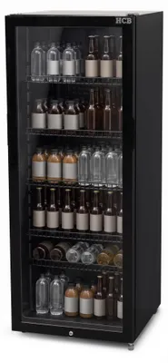 Produktbild von HCB Glastürkühlschrank - 248 Liter - schwarz - 230V - 5100, KI-generiertes Bild