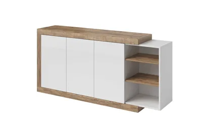 Zdjęcie produktu dla Komoda SINTRA 3D 180cm dąb samdal/biały połysk