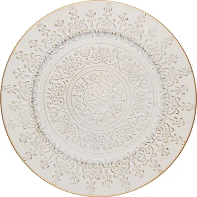 Immagine prodotto di Piattino Clayre & Eef Ø 33 cm Plastica color oro bianco