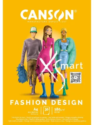 Immagine prodotto di CANSON C32250P000 Blocco da disegno di moda - A4, 30 fogli, 180 g/m², bianco