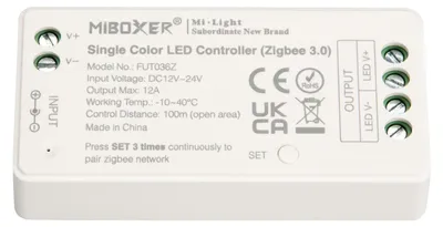 Produktbild von MiBoxer Zigbee Empfänger Controller 12/24V "12A" | Zigbee 3.0 | FUT036Z | Single Color