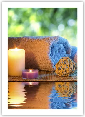 Produktbild von Poster - Poster ohne Rahmen - Natur Entspannung Spa Kerzen - 50x70 cm - Wand Bild - Wanddeko - Wandbilder - Kunstposter - Wandposter - Bilder - Kunstdruck - Wanddekoration - Wandbild - P2XPA50x70-2554