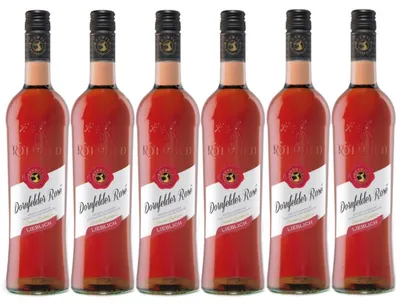 Immagine prodotto di Rotwild Dornfelder Rose uva rossa dolce 750ml confezione da 6 pezzi
