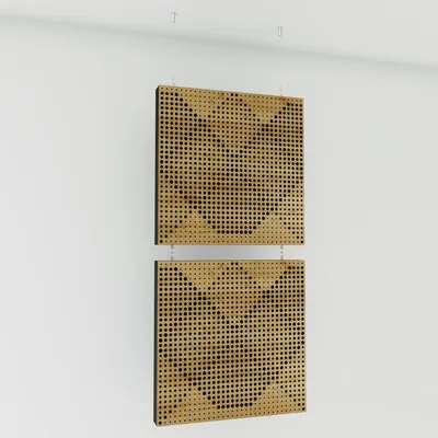 Immagine prodotto di Set di 4 pannelli acustici decorativi | 100x50 cm | Pannelli divisori per ambienti | Pannelli modulari fonoassorbenti | WILDS | Rovere