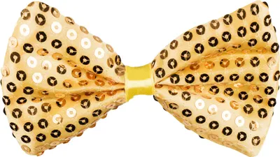 Produktbild von Boland 53120, Karnevalskostüm-Fliege, Erwachsener, Uni, Spangles, Gold, 130 mm