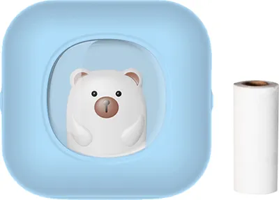 Obrázek produktu pro Mini kapesní termální tiskárna na okamžité fotografie, tiskárna štítků, bezdrátové připojení BT, kompatibilní s aplikací pro Android nebo iOS, podporuje štítky na účtenky, poznámky, samolepky, poznámky, seznamy, výstřižky, kutilství, deník, obrázky, s 1 rolí papíru (57 x 25 mm)