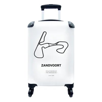 Produktbild von MuchoWow® Koffer Handgepäck Trolley Rollkoffer Kleine Reisekoffer mit 4 Rollen - Rundkurs Zandvoort - Formel 1 - Cabin Size < 55x40x23 cm & 55x40x20 cm - Fotokoffer - Kabinenkoffer - Boardgepäck - Reise-Box - Reisekoffer - Reisegepäck - Koffer mit Bild - Trolley für Kinder