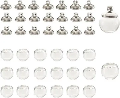 Produktbild von Mini Glasflaschen 18mm für Schmuck und Ketten