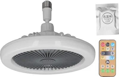 Produktbild von Kleine Deckenventilator mit leichter Fernbedienung E27 Lampenhalter Einstellbare Geschwindigkeit beigetragen 85–265V