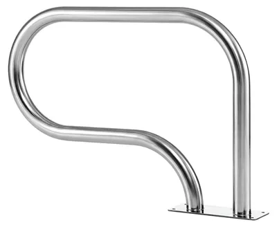 Produktbild von KOMFOTTEU Pool Haudlauf, Schwimmbad Haltegriff aus Edelstahl (83 X 57 CM,1) | montierbarer Poolgeländer, benutzerfreundliche Einstiegshilfe mit Bodenplatte, Haltegriff für Schwimmbäder, Silber