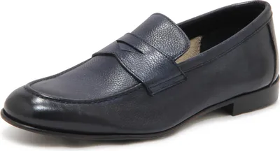 Productafbeelding van N8145 Heren mocassin, Caracciolo, leren instapper, blauw
