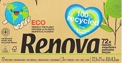 Zdjęcie produktu dla Renova, Chusteczki, 72 sztuki (PRODUKT Z NIEMIEC)