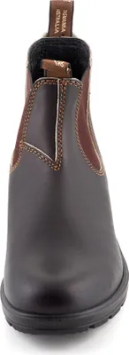 Produktbild von Kaufen Sie den Blundstone 500 Braun bei Kicksshop. Robuster brauner Uni-Chelsea-Stiefel mit hochwertigem Leder und bequemer Sohle.