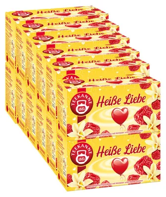Produktbild von Teekanne Heiße Liebe mit Himbeer und Vanillearoma 45g 12er Pack
