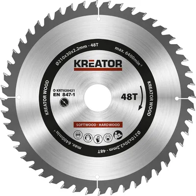 Produktbild von Kreissägeblatt 210 mm 2,2 mm 48 Zähne - Bohrung 30 mm