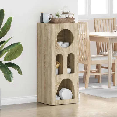 Obrázek produktu pro vidaXL Komoda ELST, barva Sonoma, rozměry 40 x 35 x 100,5 cm, materiál: dřevovláknitá deska