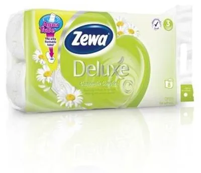 Zdjęcie produktu dla Papier toaletowy "Deluxe", rumiankowy, 3-warstwowy, 8 rolek, ZEWA 40865/3070