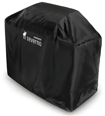Image de COUVERCLE DE GRILL / HOUSSE DE PROTECTION - Étanche - 145 x 61 x 117 cm - 100 % polyester - Pour barbecue d'extérieur - Noir