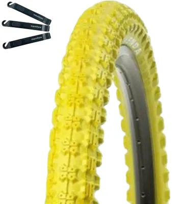 Obrázek produktu pro 1 x Pláště Kenda K-51 pro kolo BMX, rozměr 20 x 2,25 (58-406), barva žlutá, včetně páčidel na pláště
