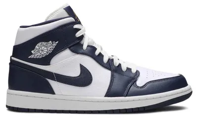 Produktbild von Air Jordan 1 Mid White Metallic Gold Obsidian - EU: 42.5