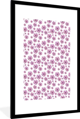 Produktbild von MuchoWow® MuchoWow® Gerahmtes Poster Blumen - Sakura - Rosa 60x90 cm - Poster mit zchwarzem Bilderrahmen - Dekoration - Wandposter Wohnzimmer - Hochwertig