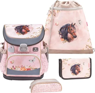 Produktbild von Belmil Mini-Fit ergonomisches Schulranzen-Set 4-teilig " Horse Chestnut " mit Brustgurt