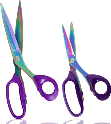 Image de CCR 2 Pack Ciseaux de tailleur Set 8 pouces 10 pouces Couture professionnelle Cuir Artisanat