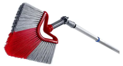 Produktbild von Teleskopstange Eckbesen 4 Meter Winkelbesen zum Reinigen Spinnweben entfernen Dreieckbesen verstellbar Aluminiumstange Ausziehbar Teleskop Stange