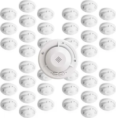 Produktbild von Wiltec Rauchmelder vernetzt 40x mit 10-Jahres-Batterie und Funktechnologie Fotoelektrischer Feuermelder mit 85 dB Alarm für effektiven Brandschutz in Wohnung und Haus